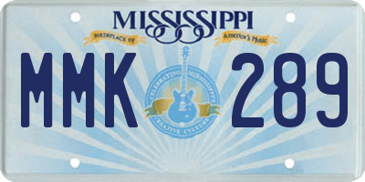 MS license plate MMK289