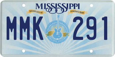 MS license plate MMK291