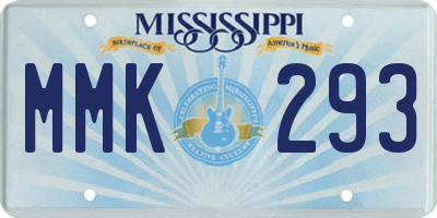MS license plate MMK293