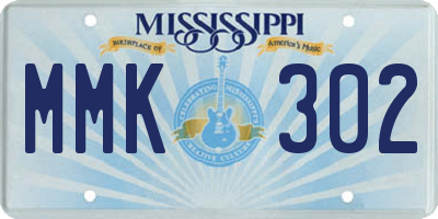 MS license plate MMK302