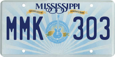 MS license plate MMK303