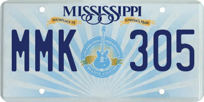 MS license plate MMK305