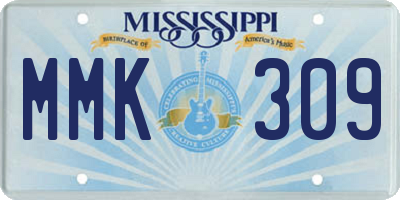 MS license plate MMK309