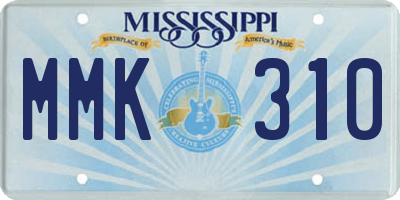 MS license plate MMK310