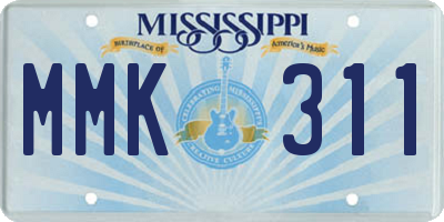 MS license plate MMK311