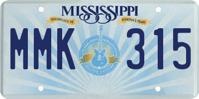 MS license plate MMK315