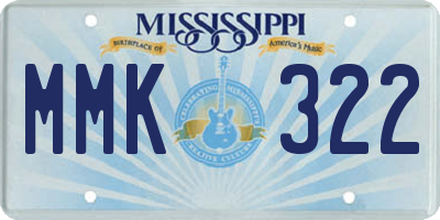 MS license plate MMK322