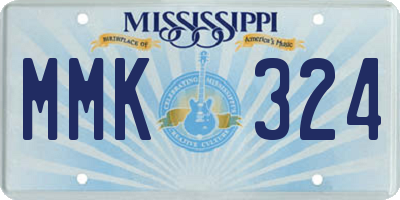 MS license plate MMK324