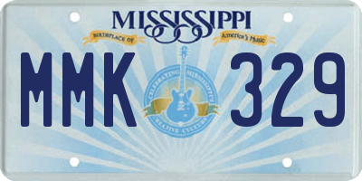 MS license plate MMK329
