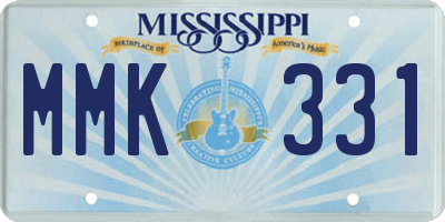 MS license plate MMK331