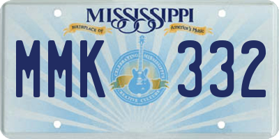 MS license plate MMK332