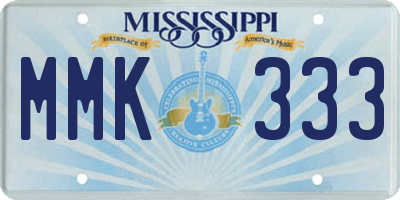 MS license plate MMK333