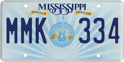 MS license plate MMK334
