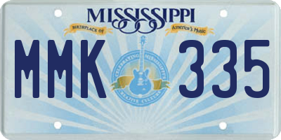 MS license plate MMK335