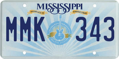 MS license plate MMK343