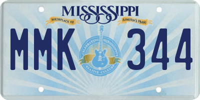 MS license plate MMK344