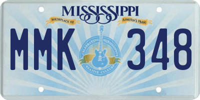 MS license plate MMK348