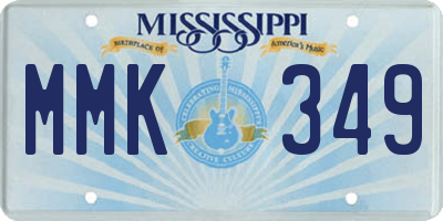 MS license plate MMK349