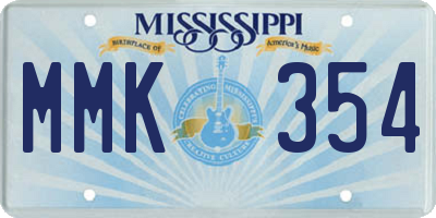 MS license plate MMK354