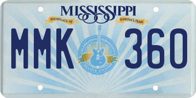 MS license plate MMK360