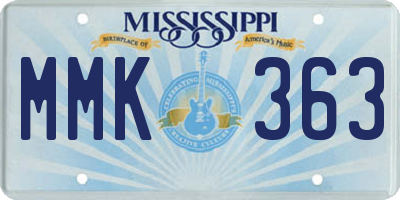 MS license plate MMK363