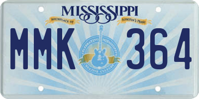 MS license plate MMK364