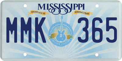 MS license plate MMK365