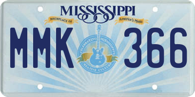 MS license plate MMK366