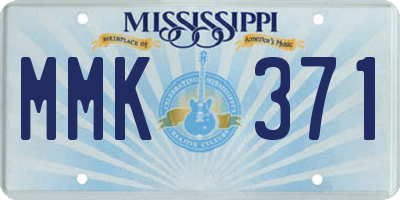 MS license plate MMK371
