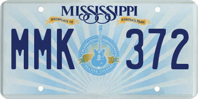 MS license plate MMK372