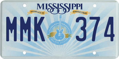 MS license plate MMK374