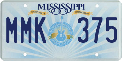 MS license plate MMK375