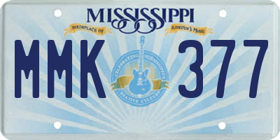 MS license plate MMK377