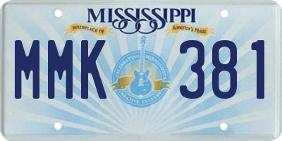 MS license plate MMK381