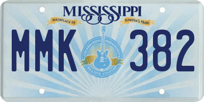 MS license plate MMK382