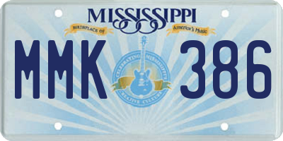 MS license plate MMK386