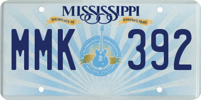 MS license plate MMK392