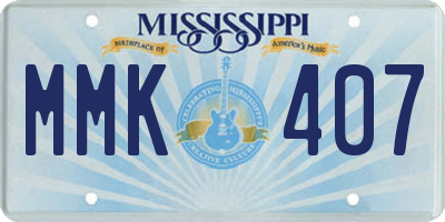 MS license plate MMK407