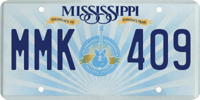 MS license plate MMK409