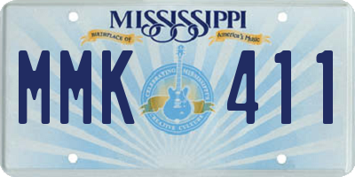 MS license plate MMK411