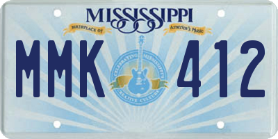 MS license plate MMK412