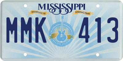MS license plate MMK413
