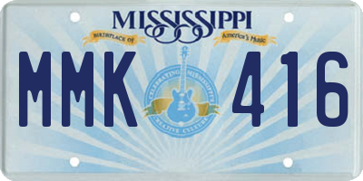 MS license plate MMK416