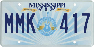MS license plate MMK417