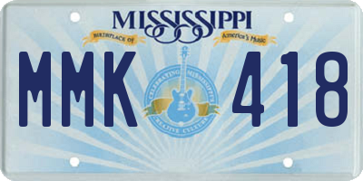 MS license plate MMK418