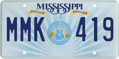 MS license plate MMK419