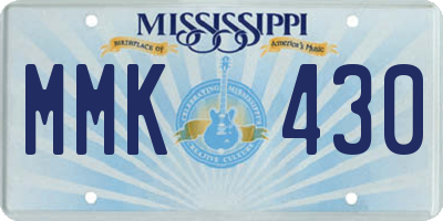 MS license plate MMK430