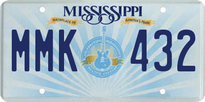 MS license plate MMK432