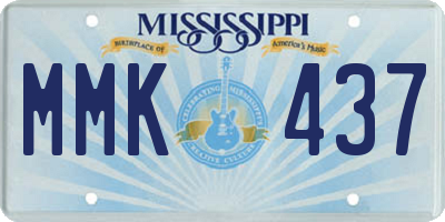MS license plate MMK437