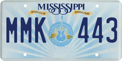 MS license plate MMK443